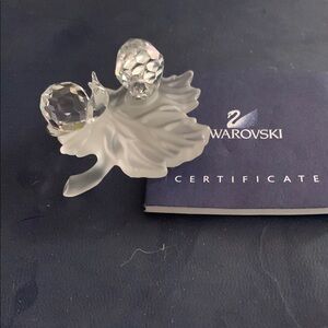Swarovski baby snails on leaf Crystal retired